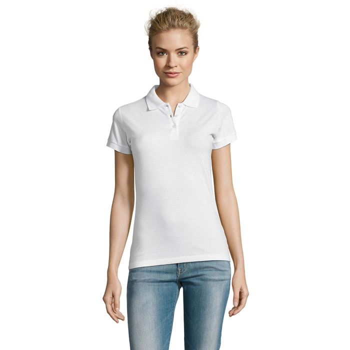 PERFECT Damskie POLO 180g PERFECT WOMEN S11347-WH-L