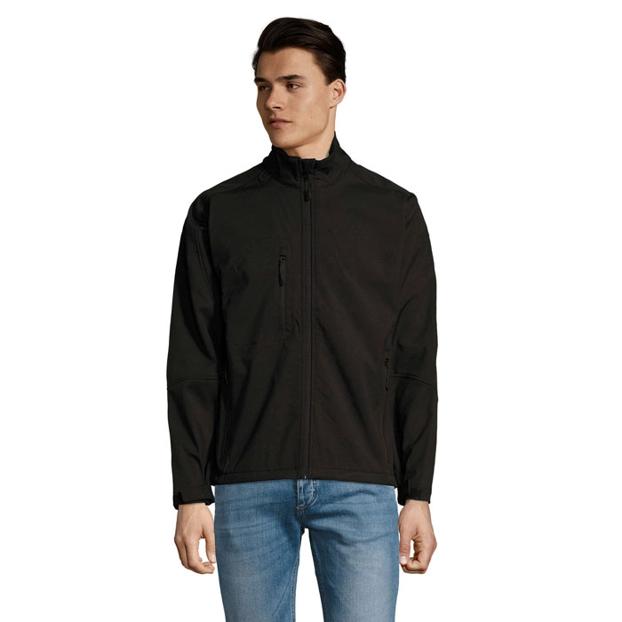 RELAX Męski softshell 340g RELAX S46600-BK-XL