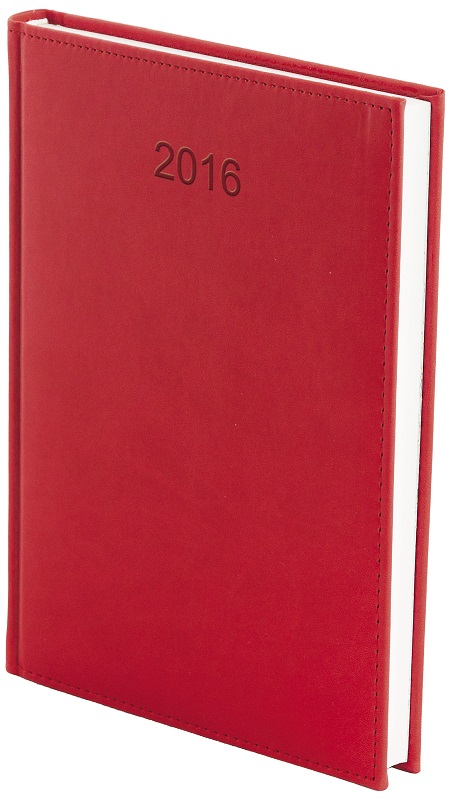 Kalendarz A4, Vivella, dzienny Czerwony 1110-czerwony czerwony