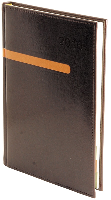 Kalendarz B5, przeszywany, dzienny Oscar 1119R-oscar brązowy