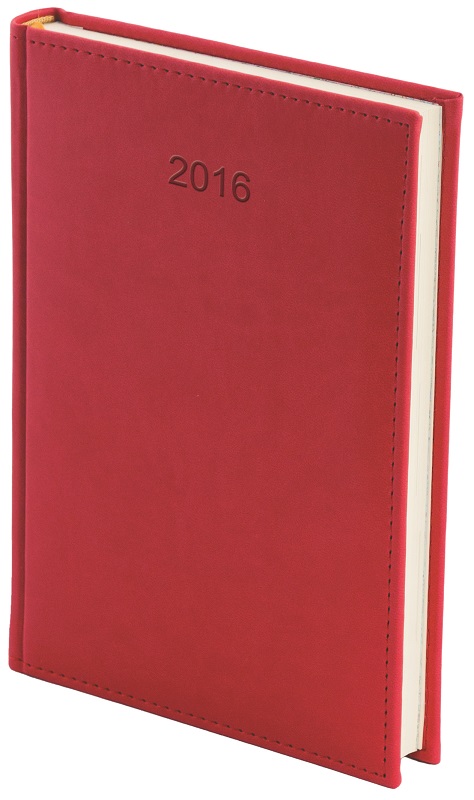Kalendarz A5, Vivella, dzienny Czerwony 1105-czerwony czerwony