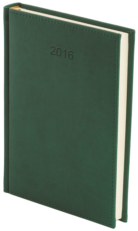 Kalendarz A5, Vivella, dzienny, z registrami Zielony 1105R-zielony zielony